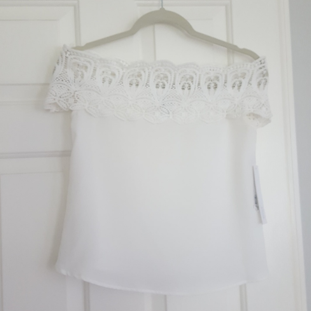 White off the shoulder top